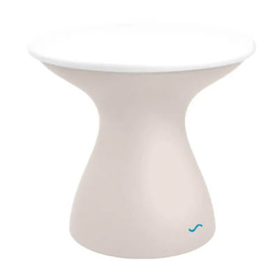 Ledge Lounger Autograph Standard Side Table - White Lid, Cloud Base